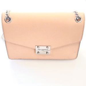 NWT KARL LAGERFELD Peony Corinne Flap Shoulder Crossbody Bag